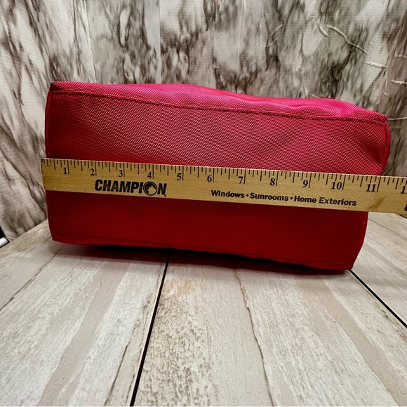 Bold Pink Large Durable Nylon Hobo Tote Bag Single Strap Everyday Multi Pockets - Picture 11 of 14